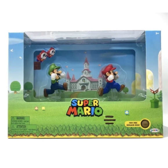 jakks Toys New Sealedsuper Mario Luigi With Interactive Background